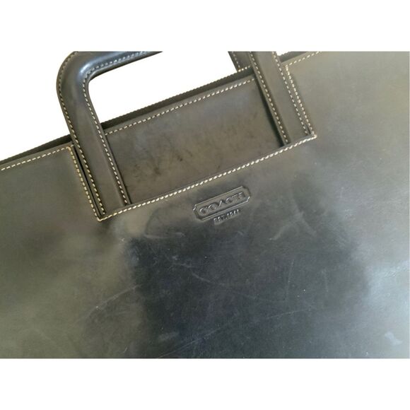 Coach Leather Briefcase Black Slim - Picture 13 of 16